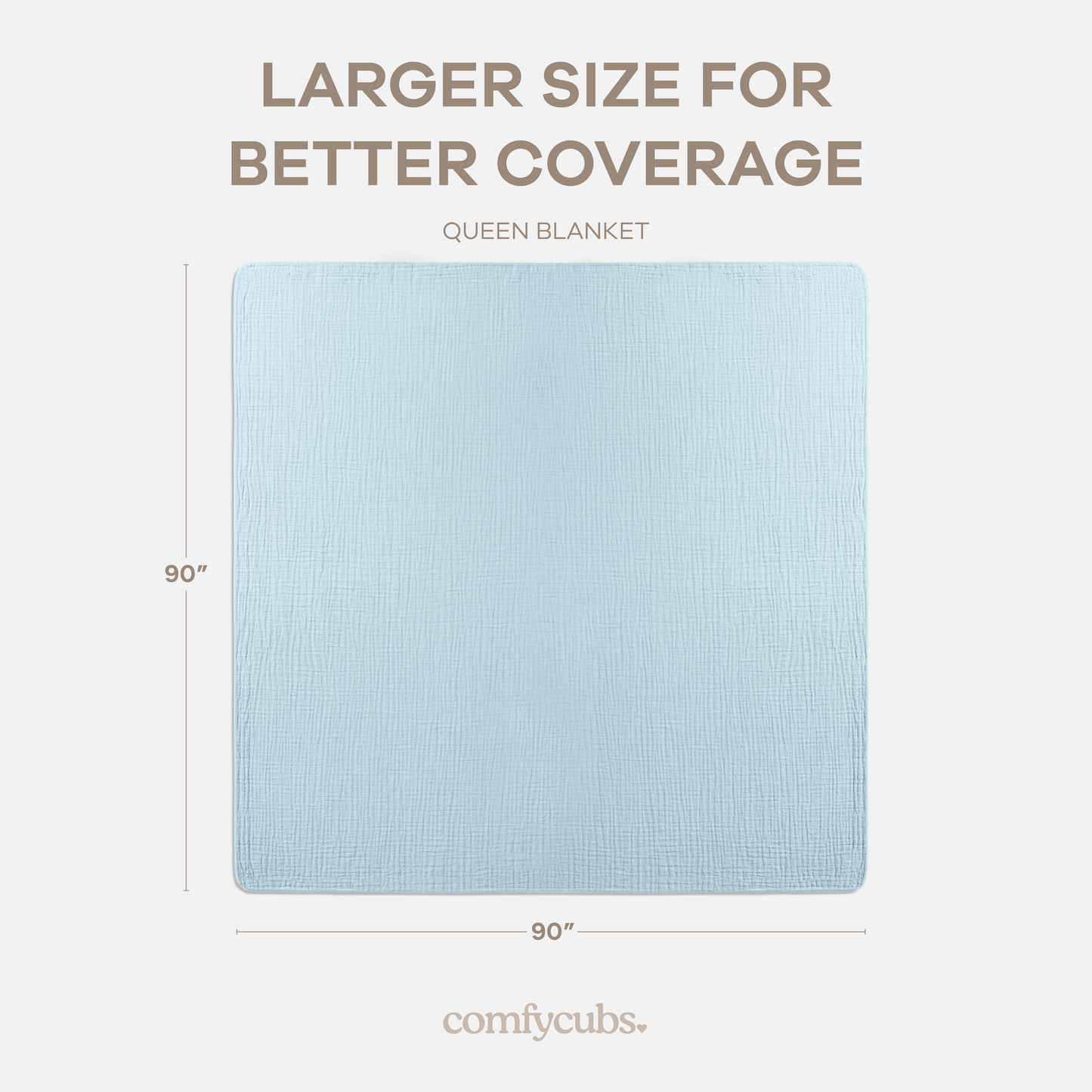 Adult Muslin Blanket in Sky Blue