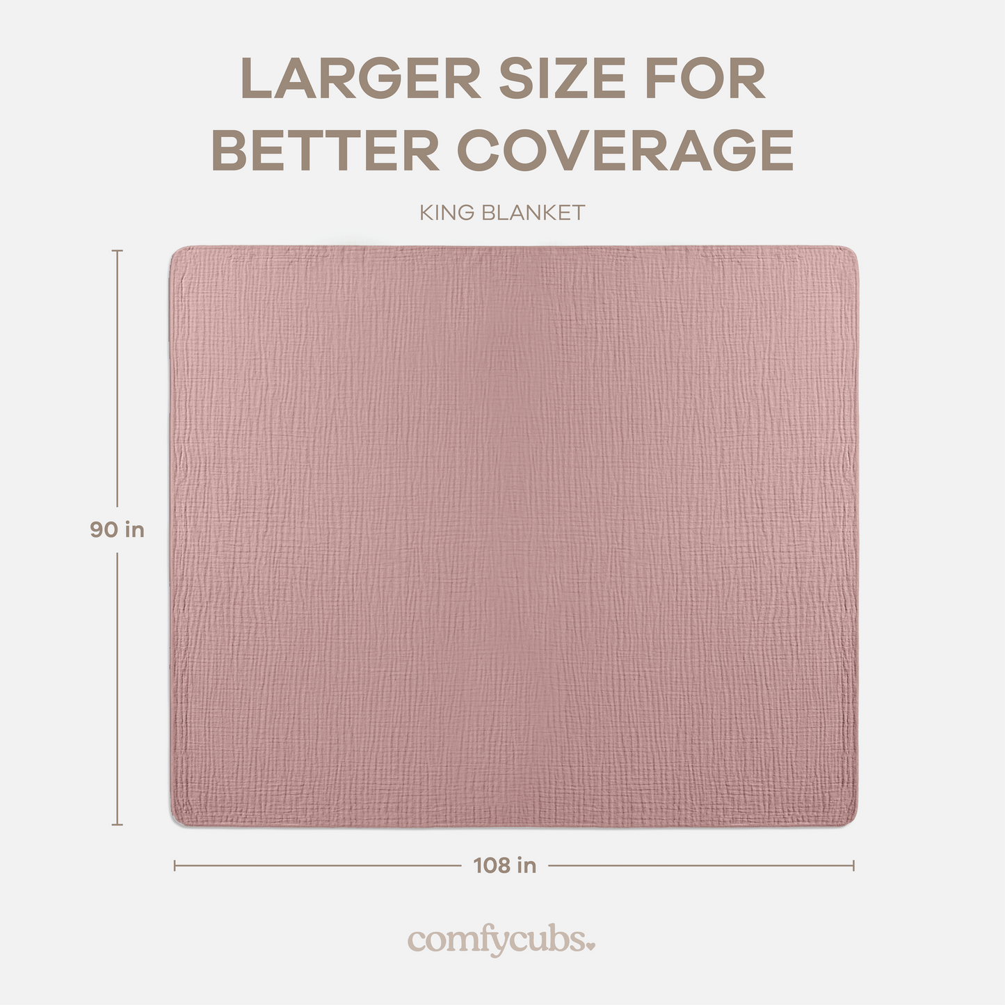 Adult Muslin Blanket in Mauve