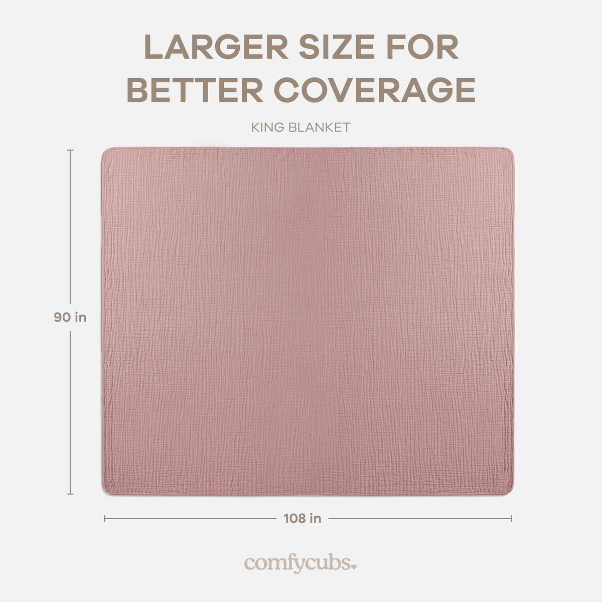 Adult Muslin Blanket in Mauve