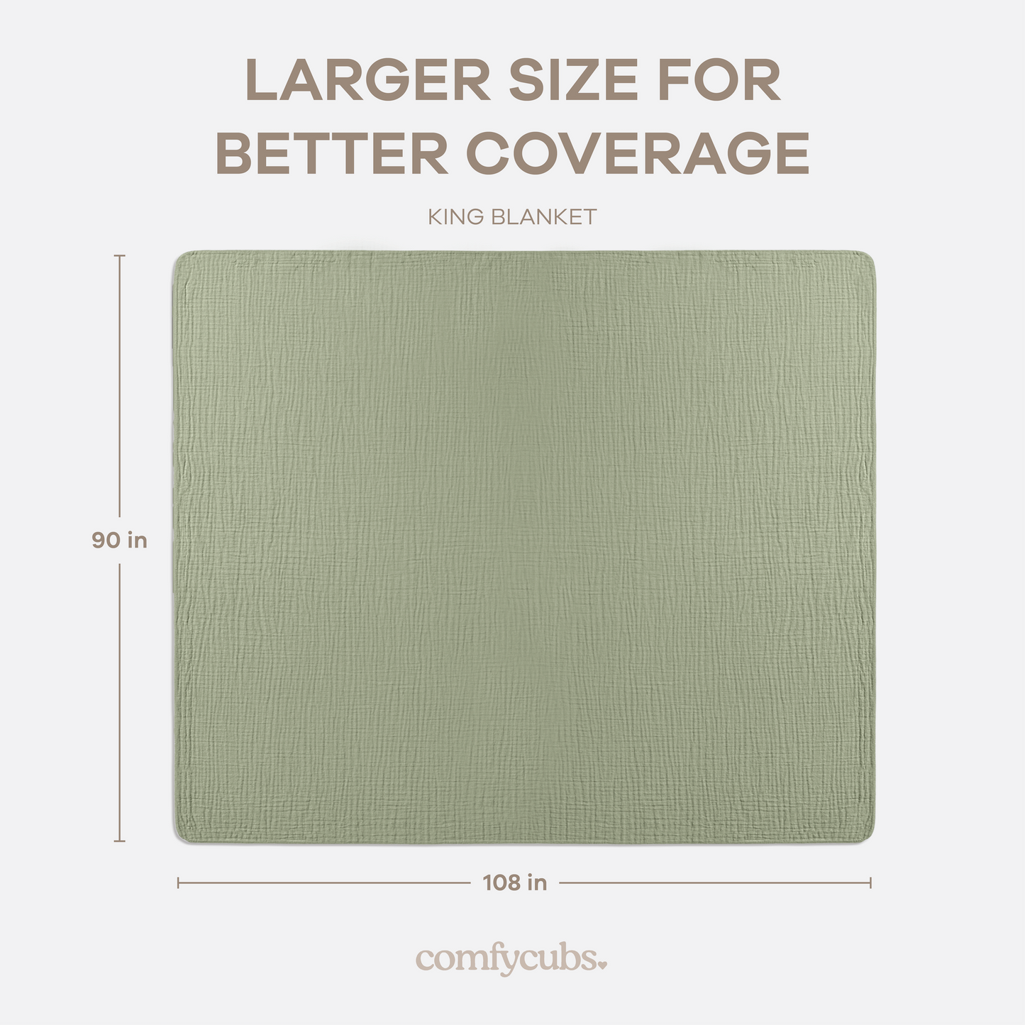 Adult Muslin Blanket in Sage