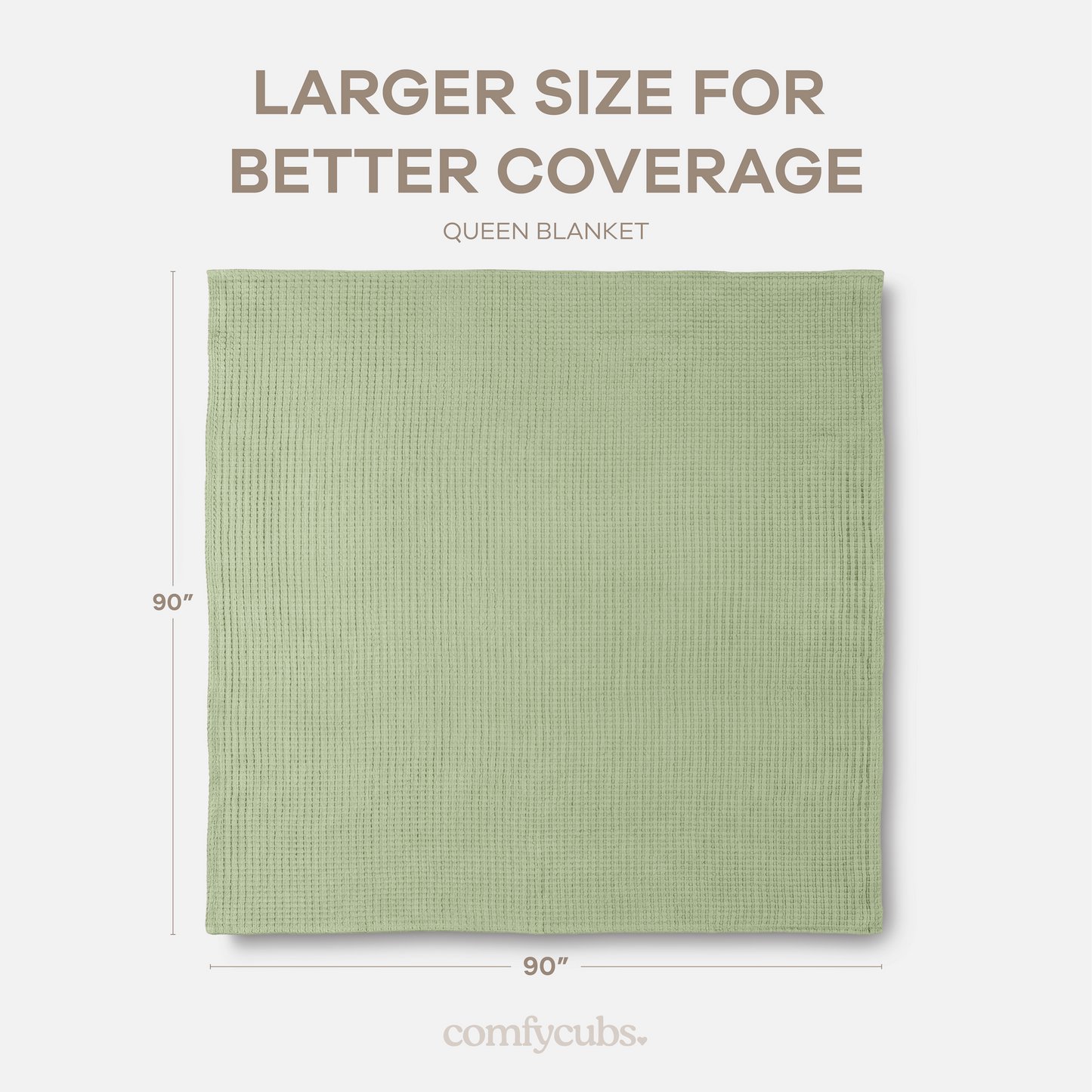 Adult Waffle Blankets in Sage