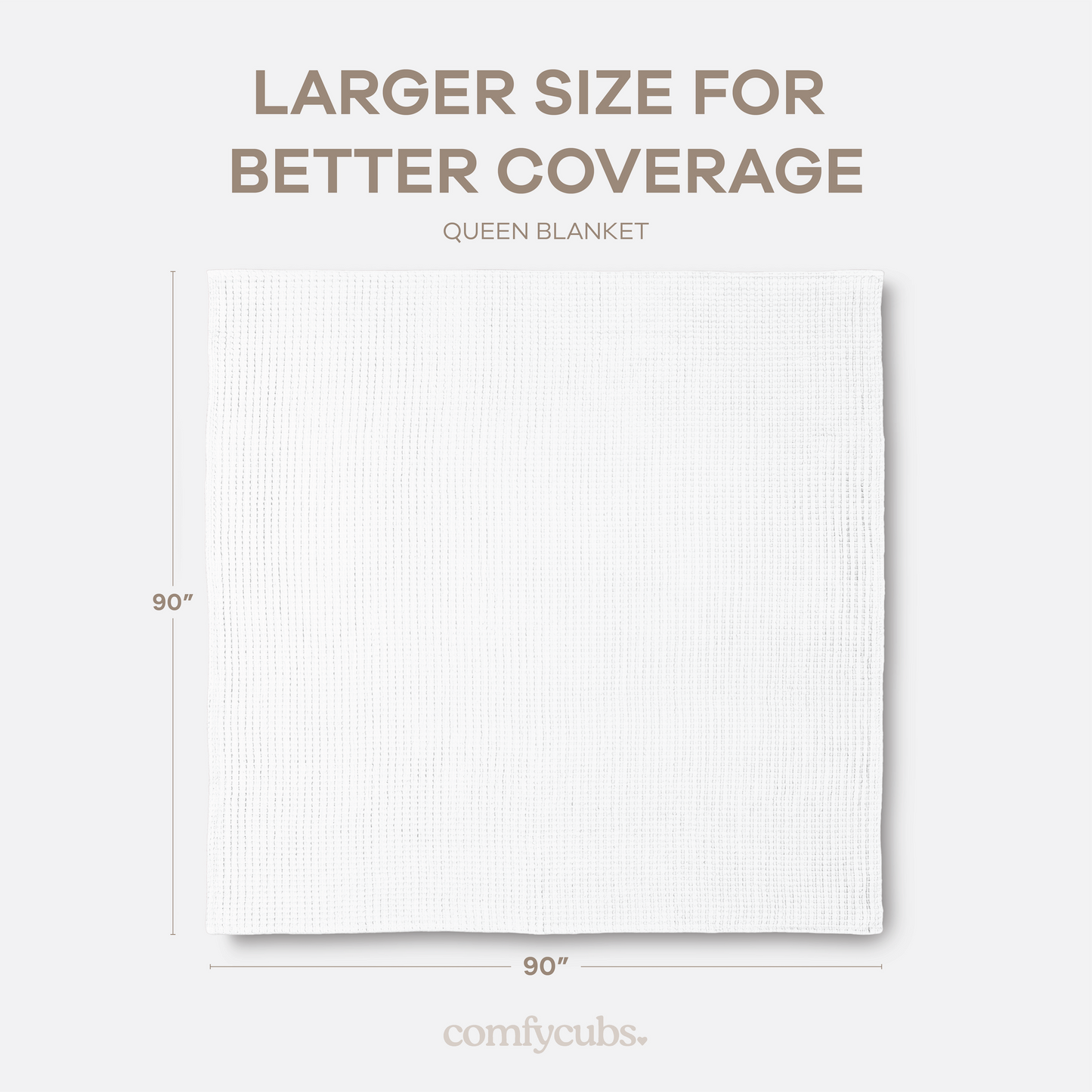 Adult Waffle Blankets in White