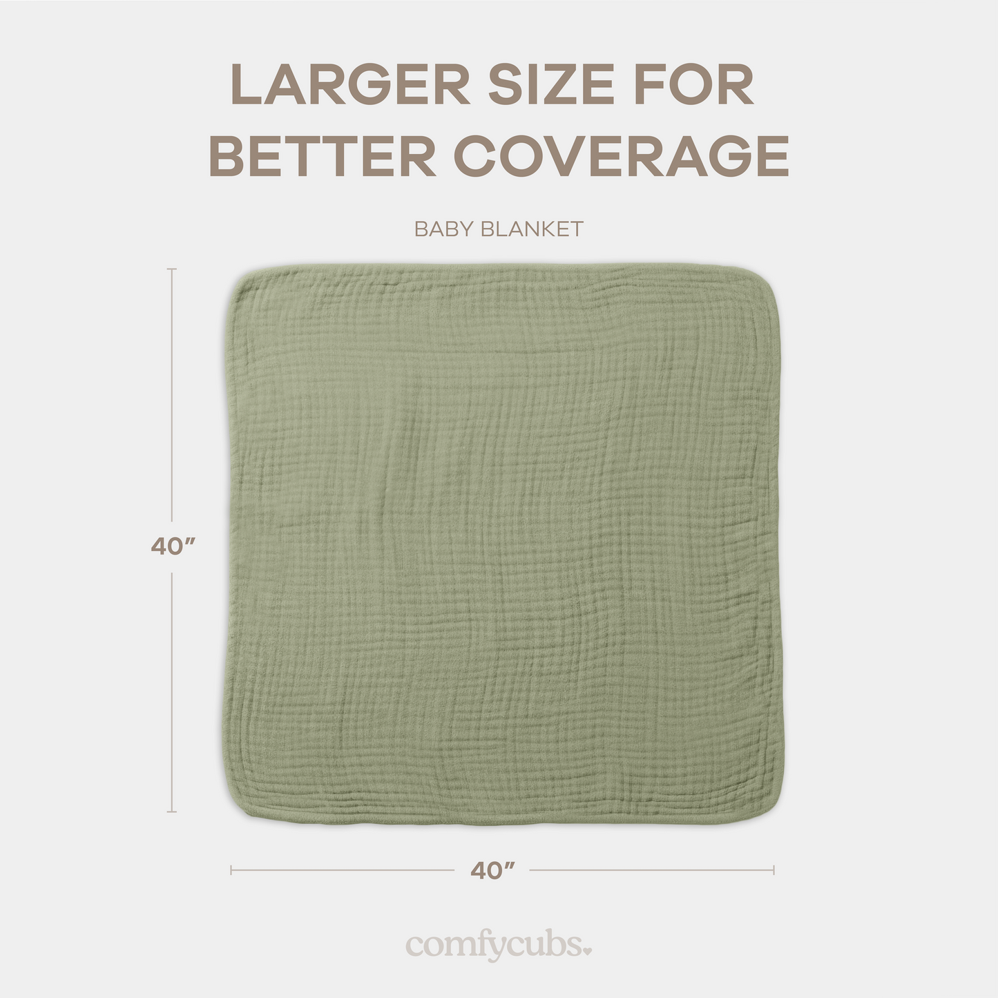 Baby Muslin Blanket in Sage