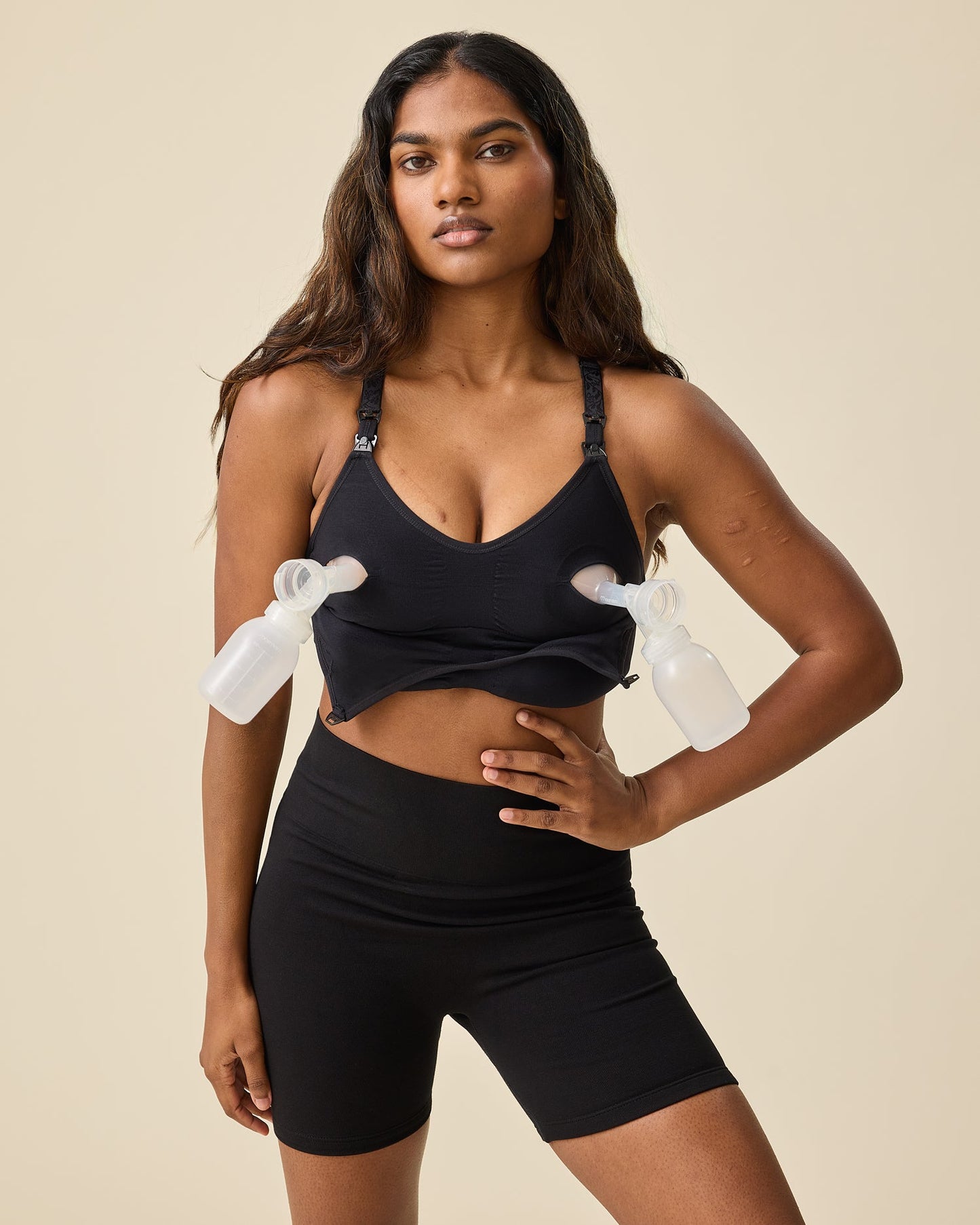 Sublime® Low Impact Pumping & Nursing Sports Bra | Black