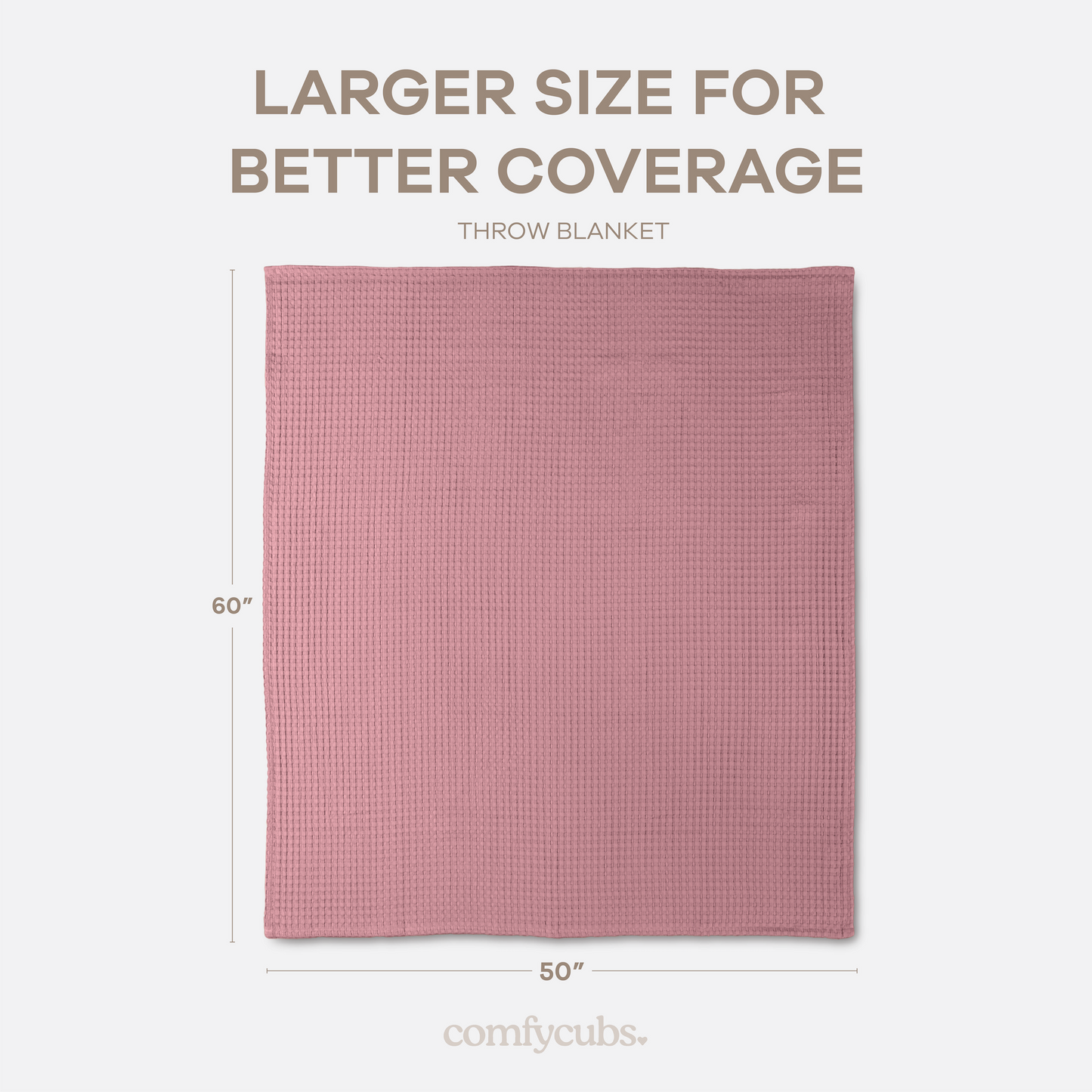 Adult Waffle Blankets in Mauve