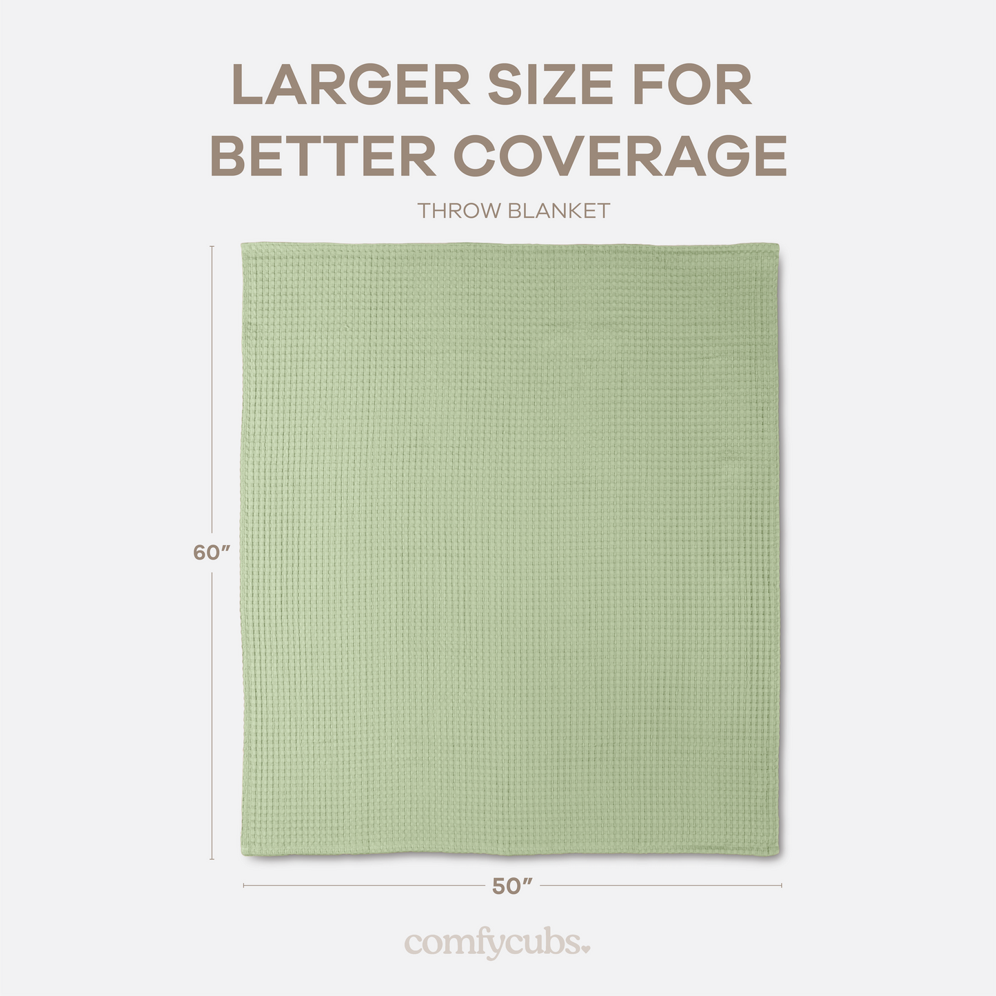 Adult Waffle Blankets in Sage