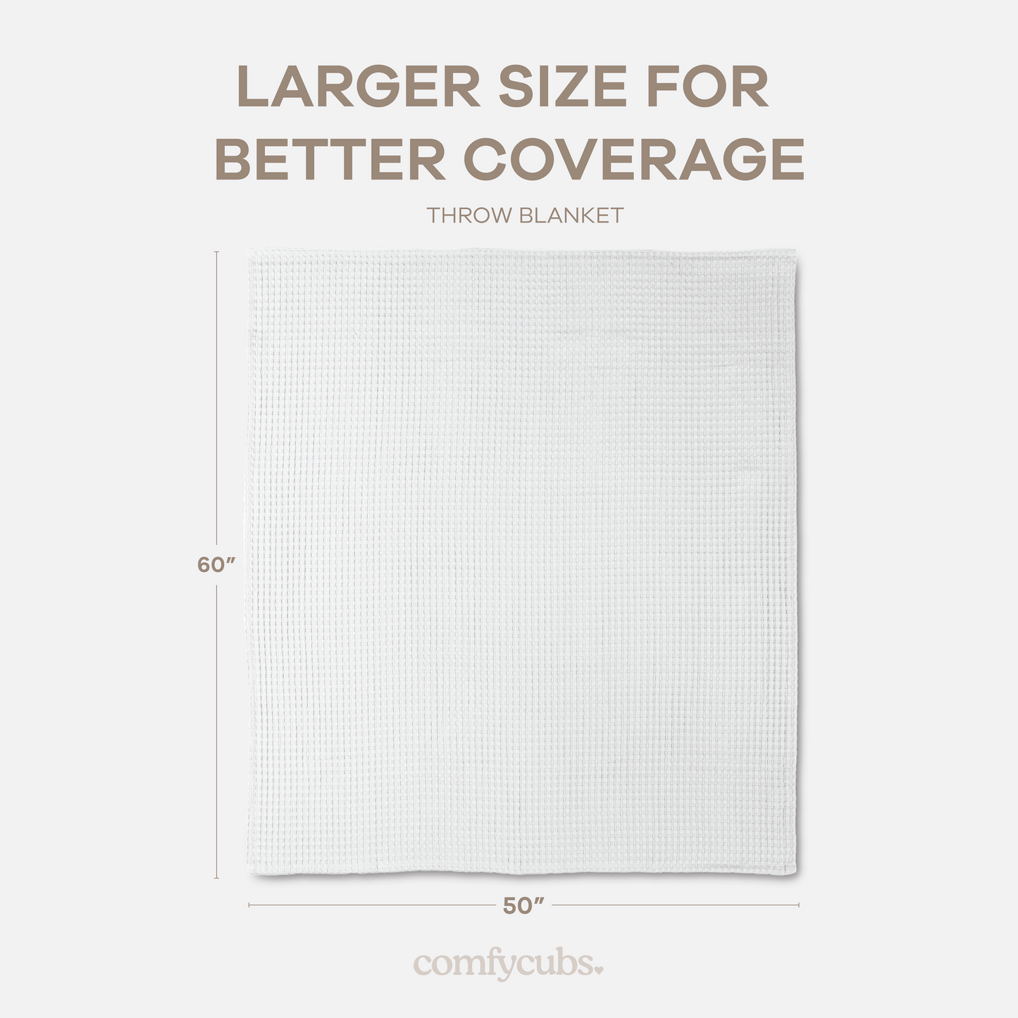 Adult Waffle Blankets in White