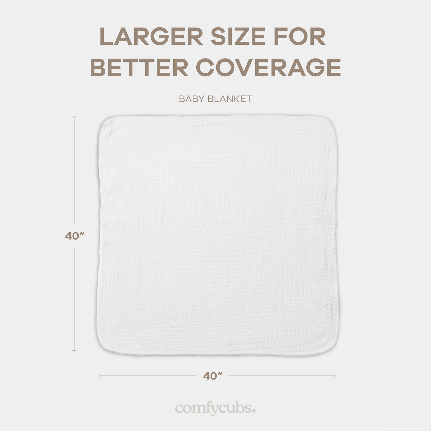 Baby Muslin Blanket in White