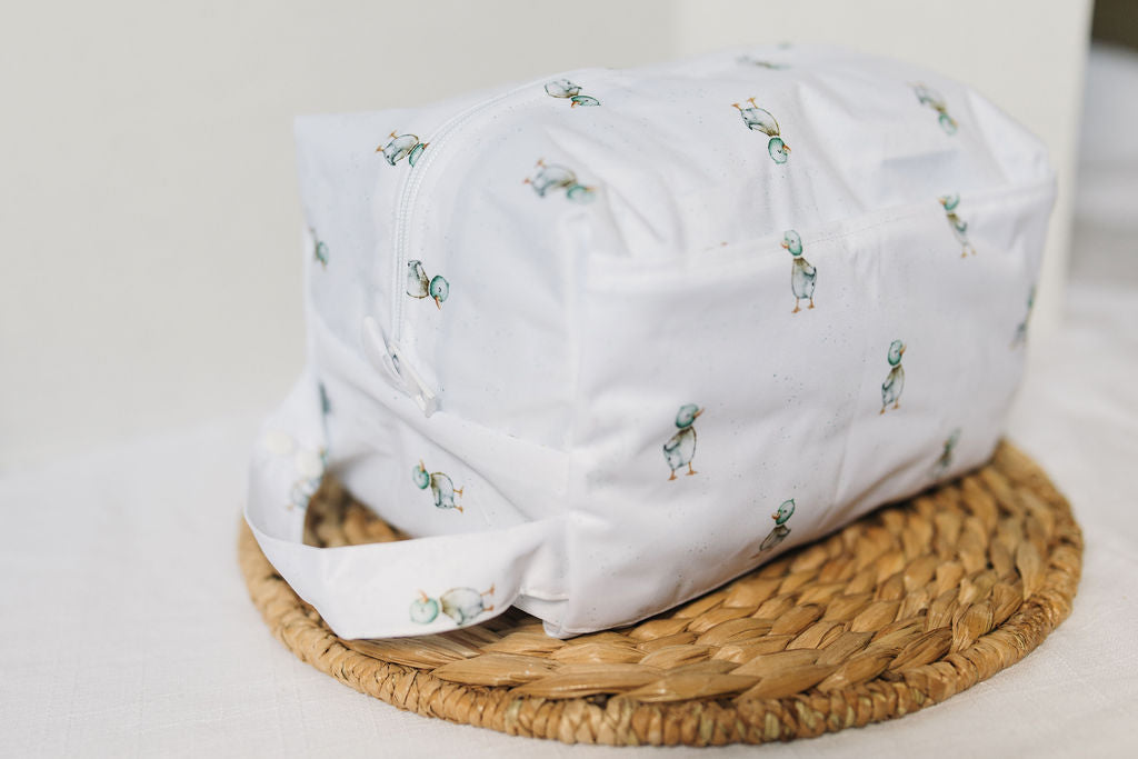 Deep Sea | Lucky Ducky Water Resistant Diaper Pod / Travel Cube