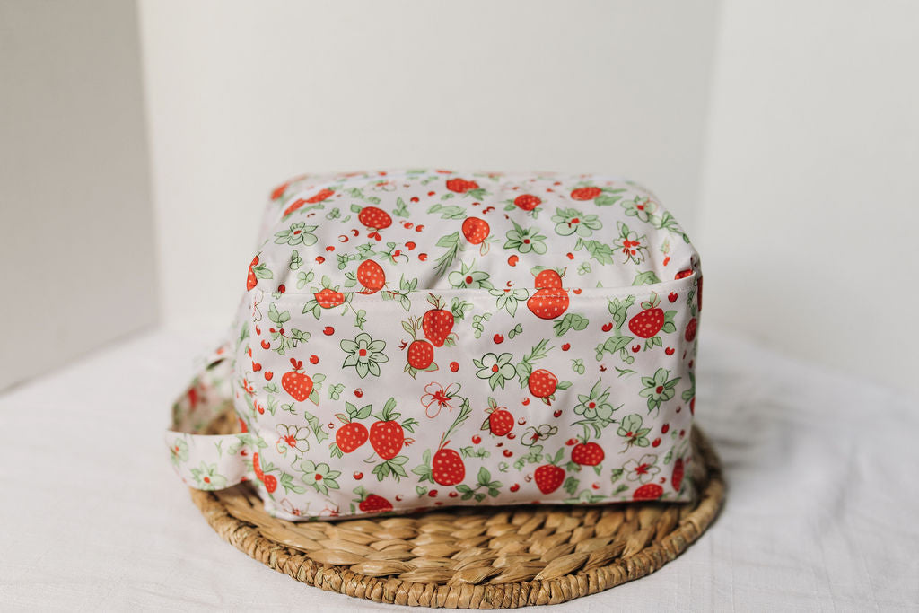 Limelight | Strawberry Patch Water Resistant Diaper Pod / Travel Cube
