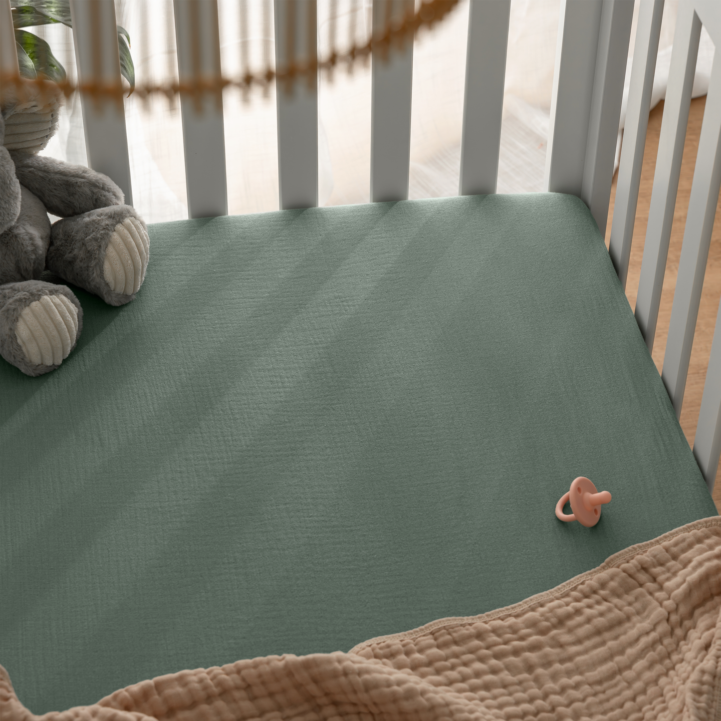 Muslin Fitted Crib Sheet, 1 Pack