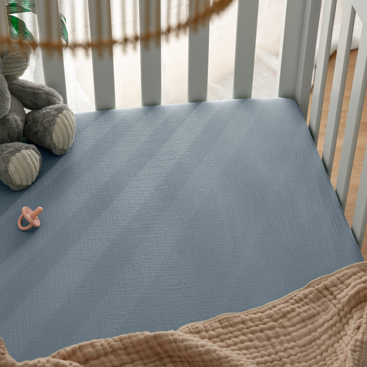 Muslin Fitted Crib Sheet, 1 Pack
