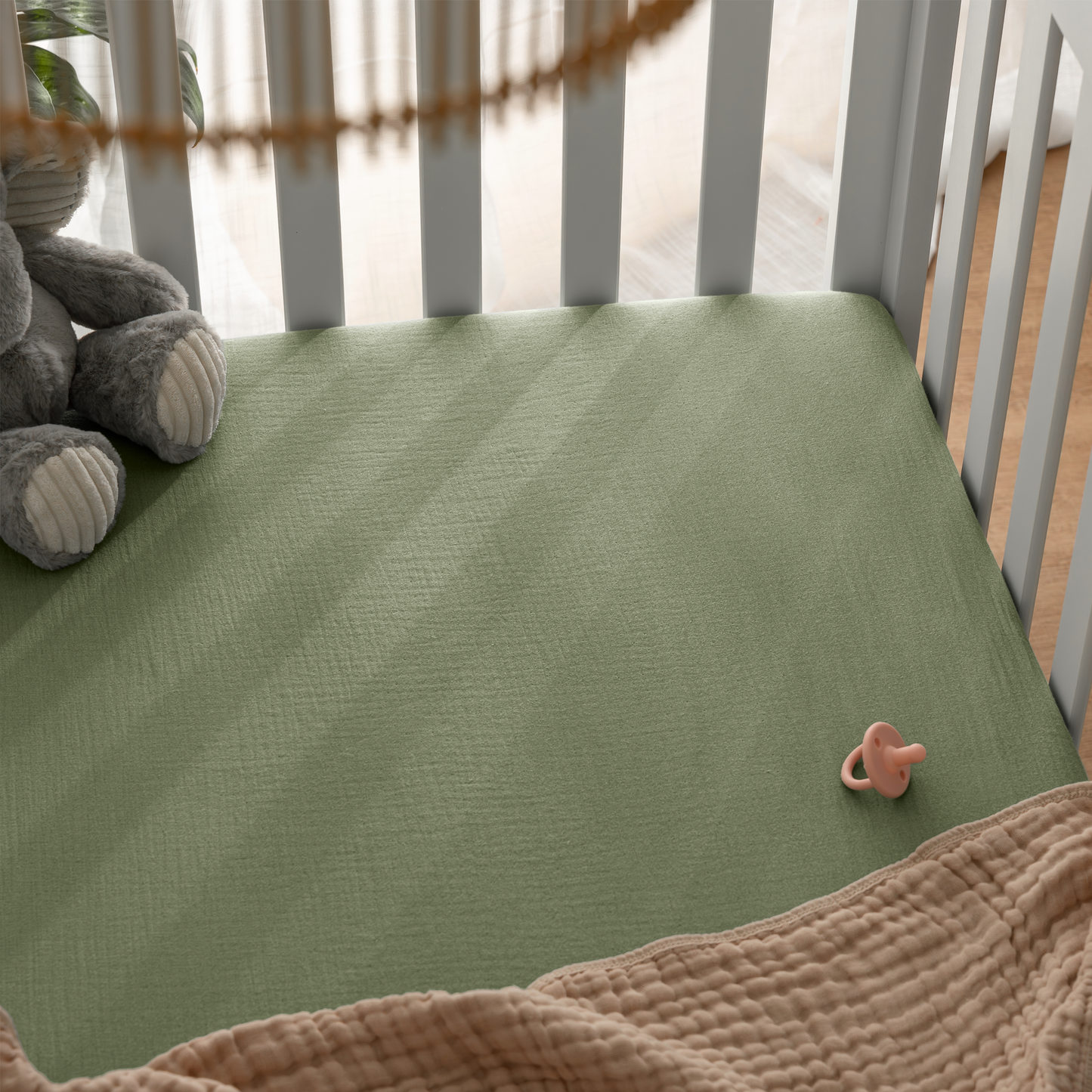 Muslin Fitted Crib Sheet, 1 Pack