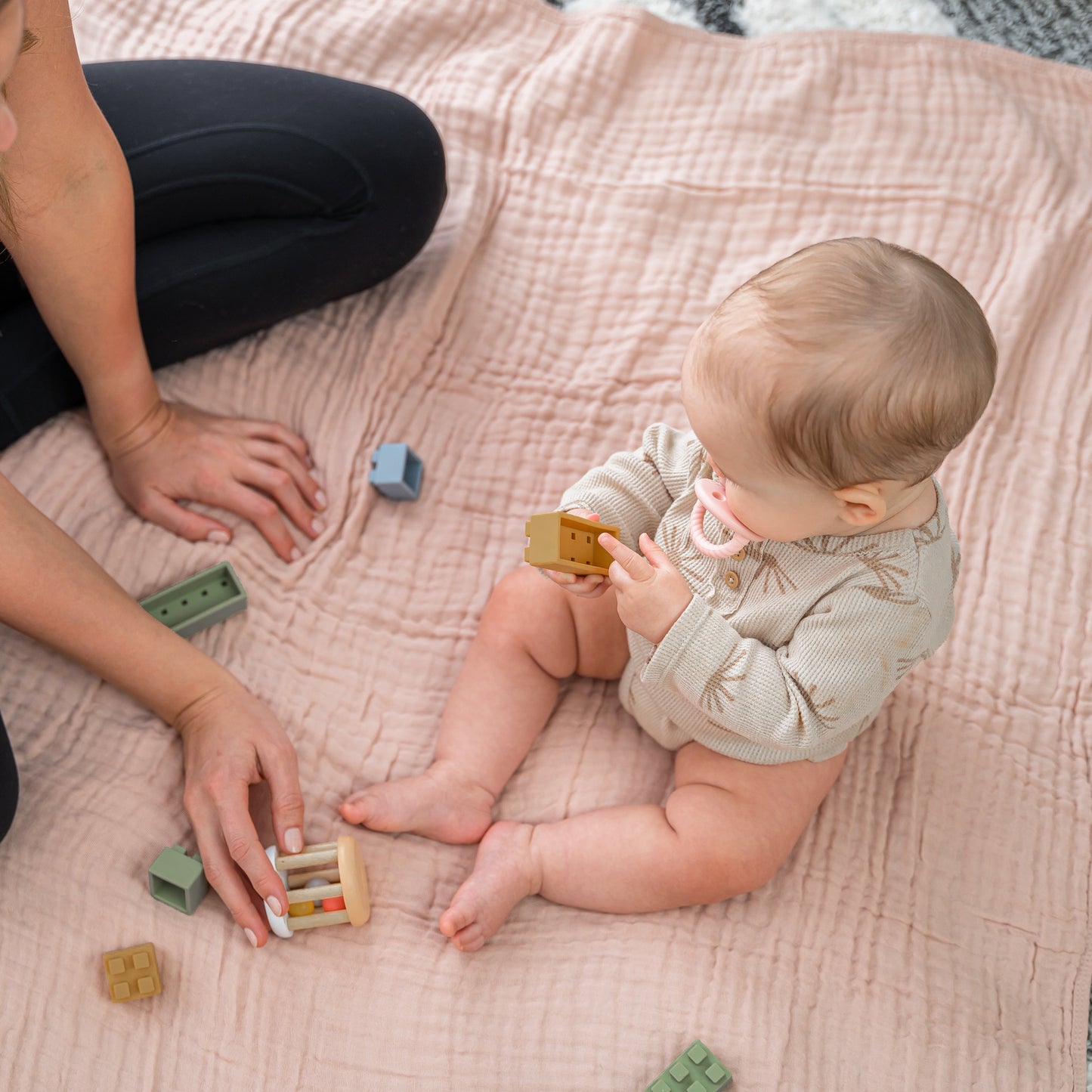 Baby Muslin Blanket in Blush