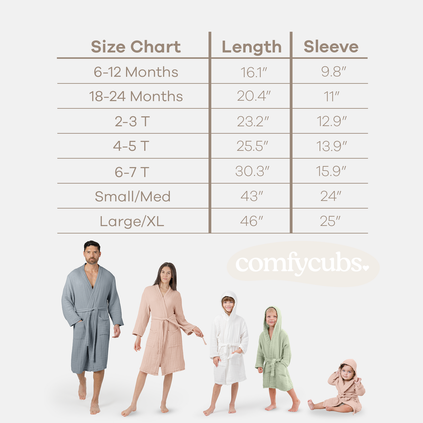 Muslin Bath Robe for Kids in Blush
