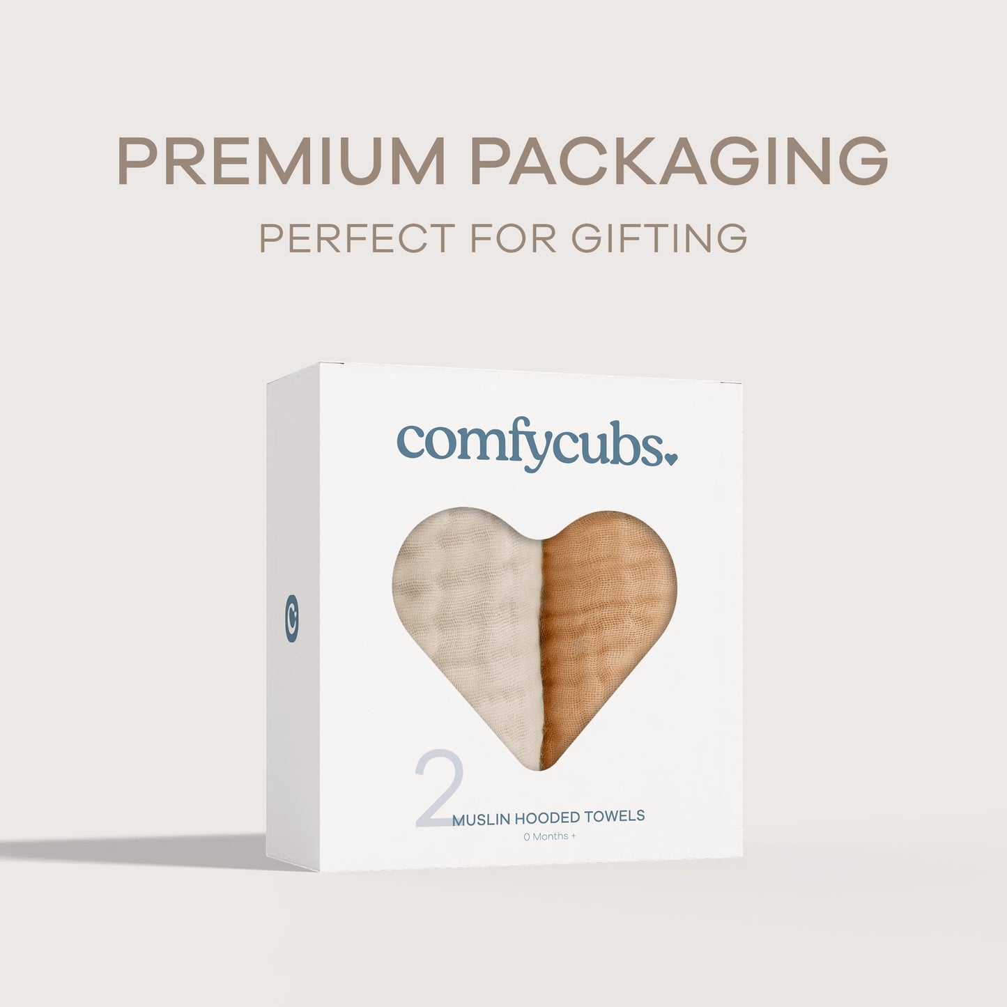 Baby Hooded Towels in Cedar & Sand