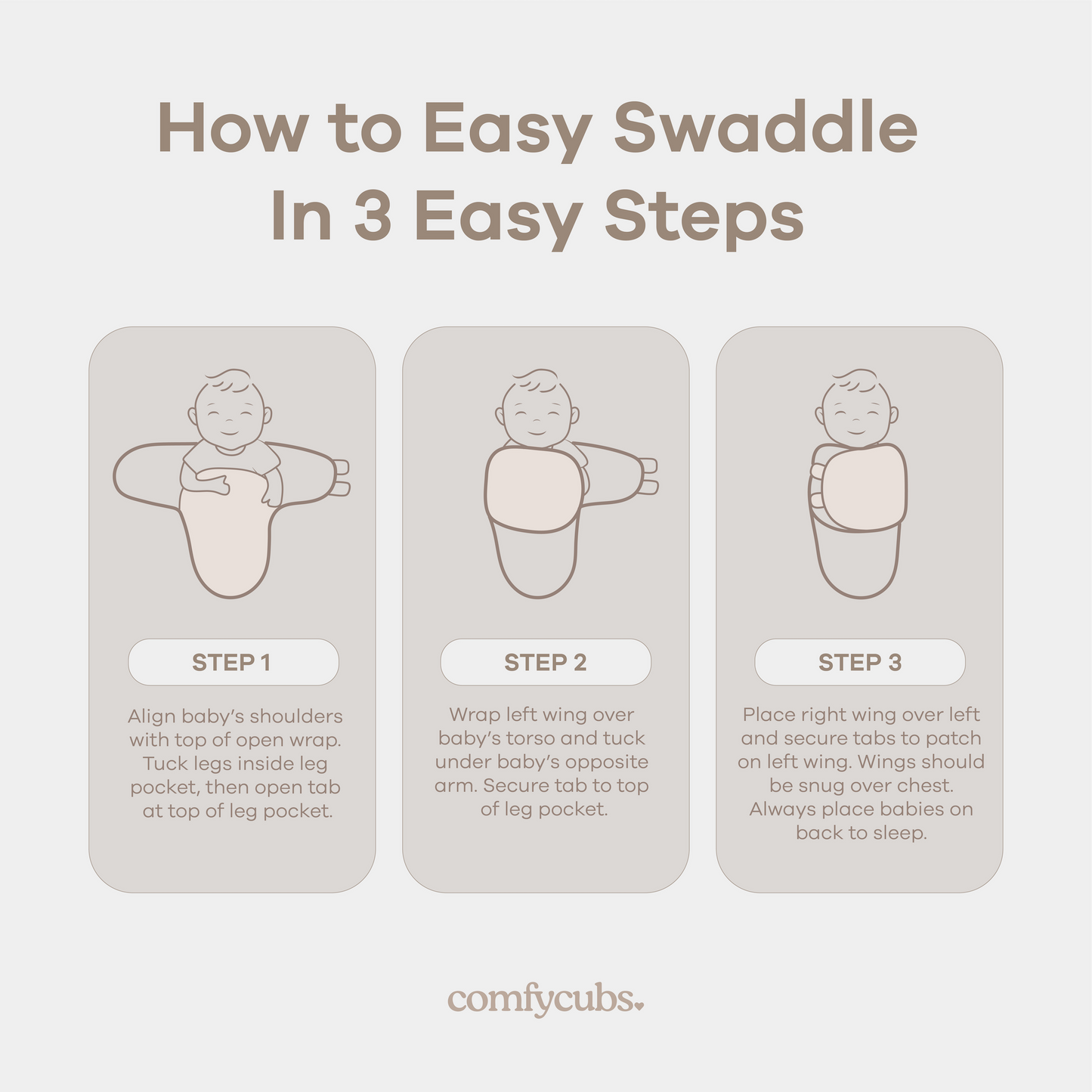 Easy Swaddle Blankets in Stone, Sage, Azul, Pack of 3
