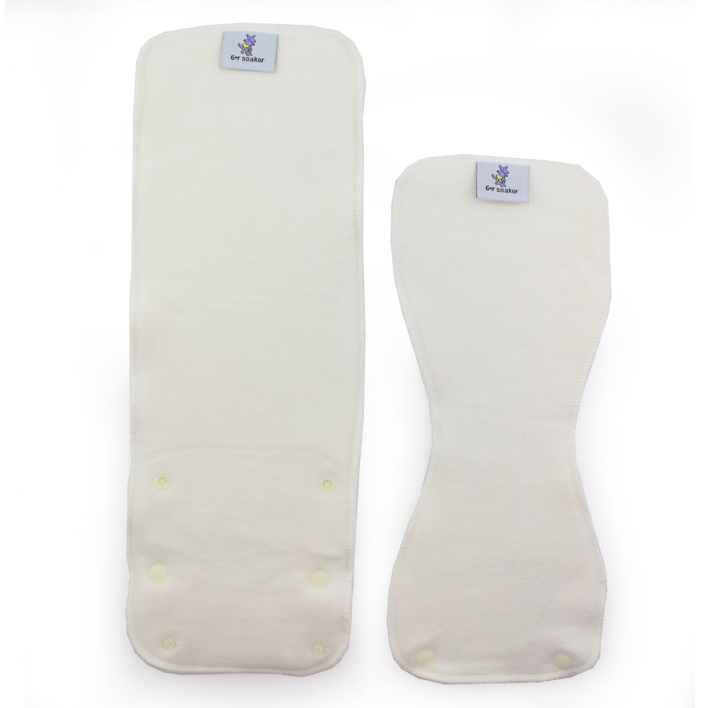 6r Soaker Insert Set | Bamboo Cotton Fleece - 7 Layer Everyday Absorbency