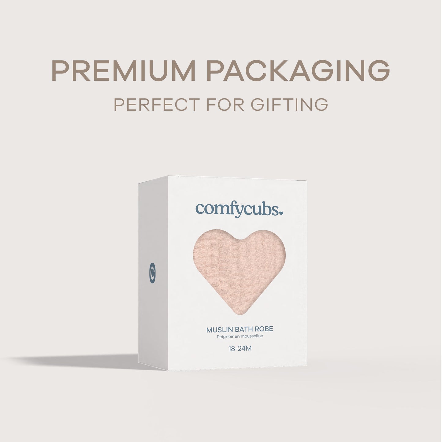 Muslin Bath Robe for Kids in Blush