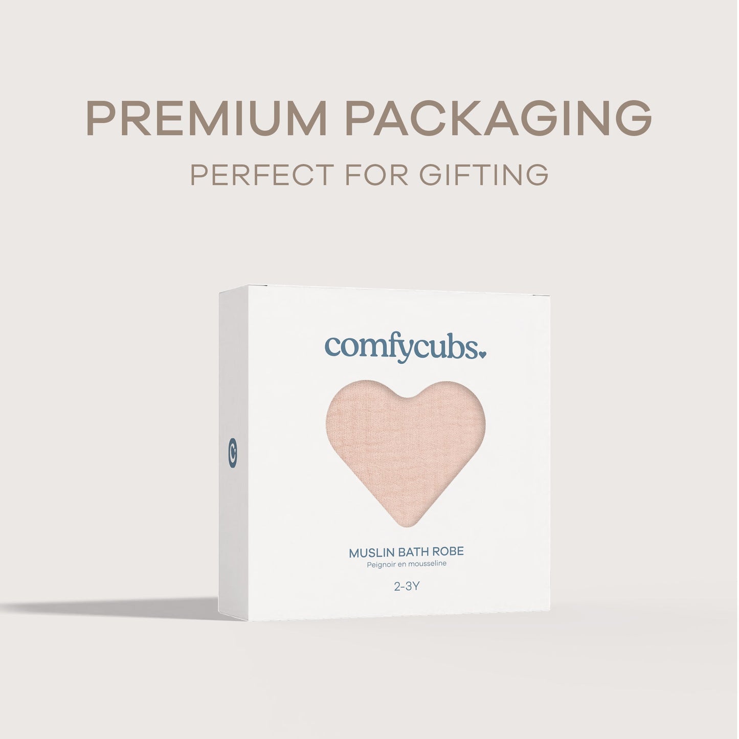 Muslin Bath Robe for Kids in Blush