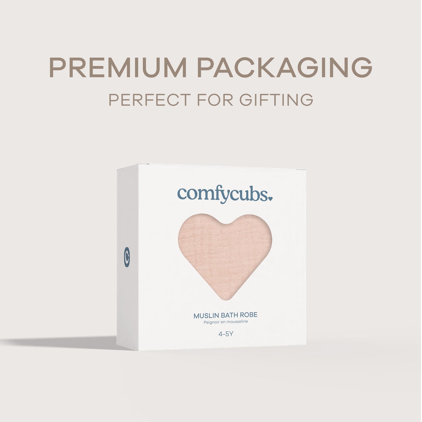 Muslin Bath Robe for Kids in Blush