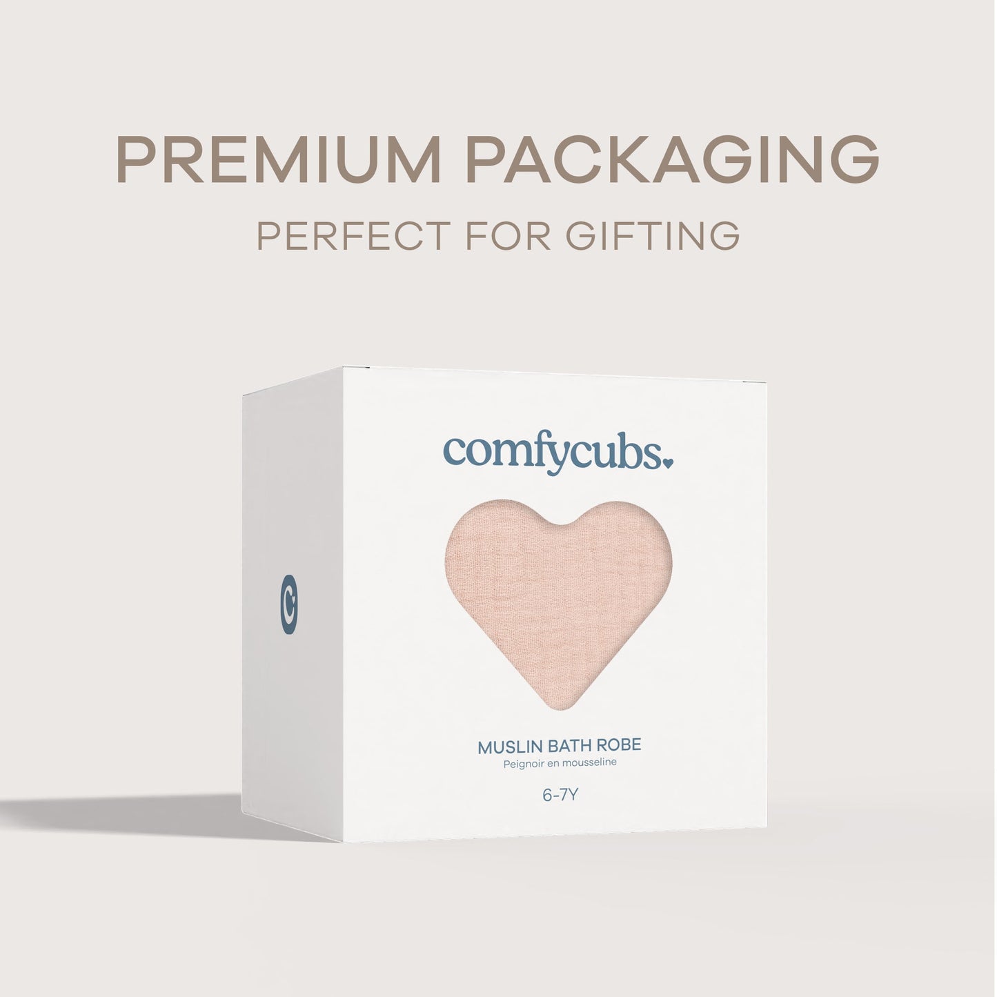 Muslin Bath Robe for Kids in Blush