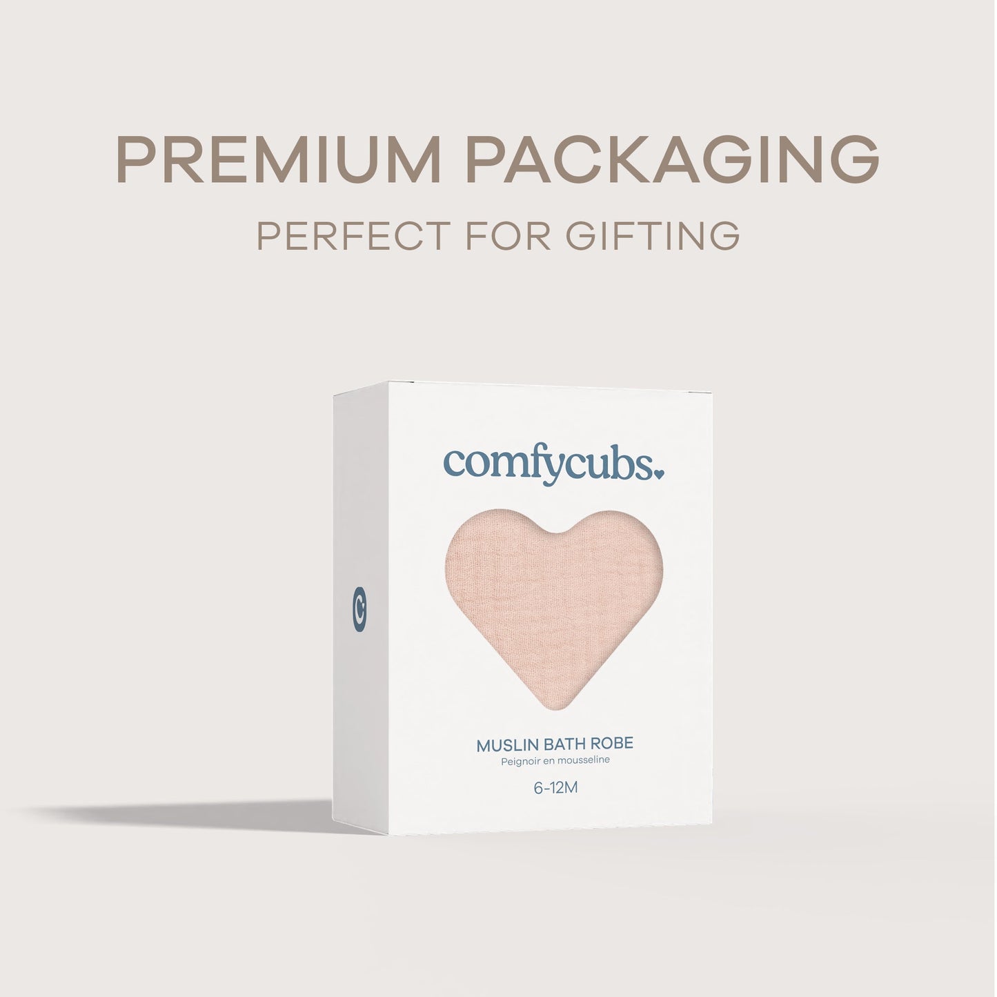 Muslin Bath Robe for Kids in Blush