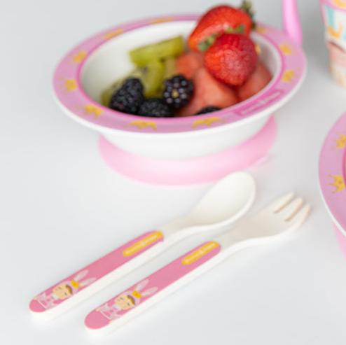 Bamboo Fiber Kids Spoon and Fork Set – Metoo Design | Primo Passi