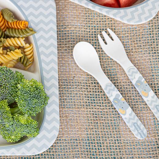 Bamboo Fiber Kids, Spoon and Fork, Little Elephant | Primo Passi