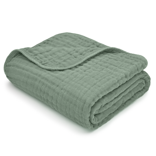 Baby Muslin Blanket in Fern