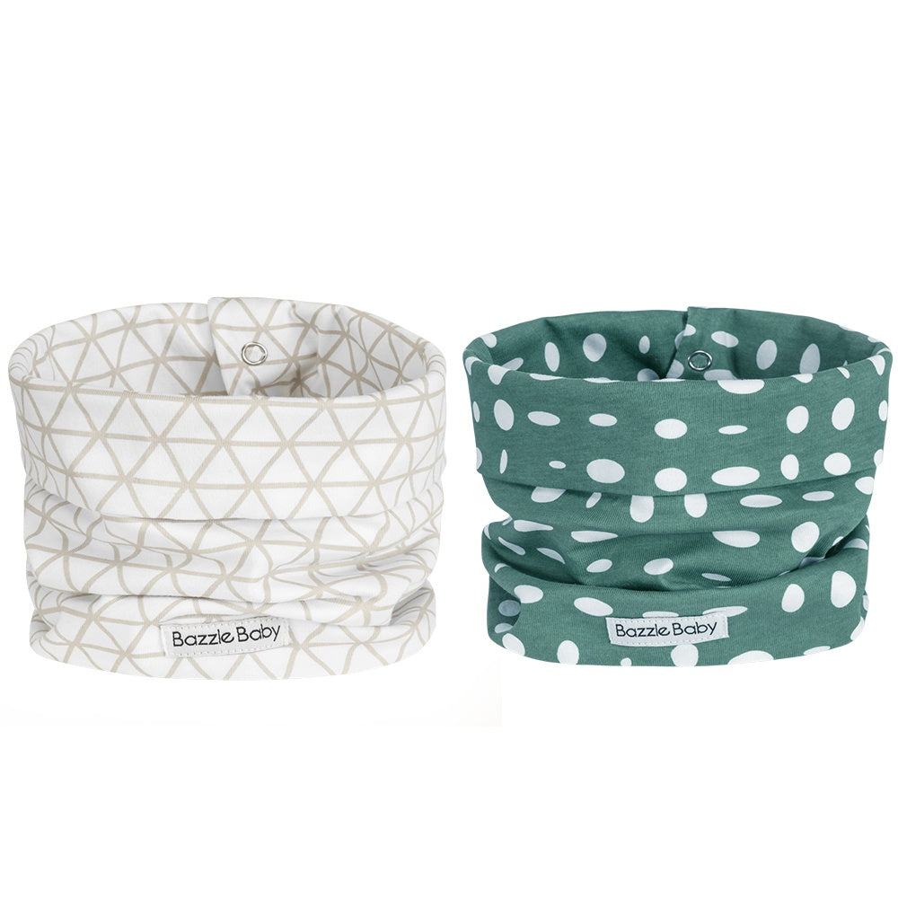 BandoBib Infinity Scarf Drool Bib 2 Pack - Various Colors
