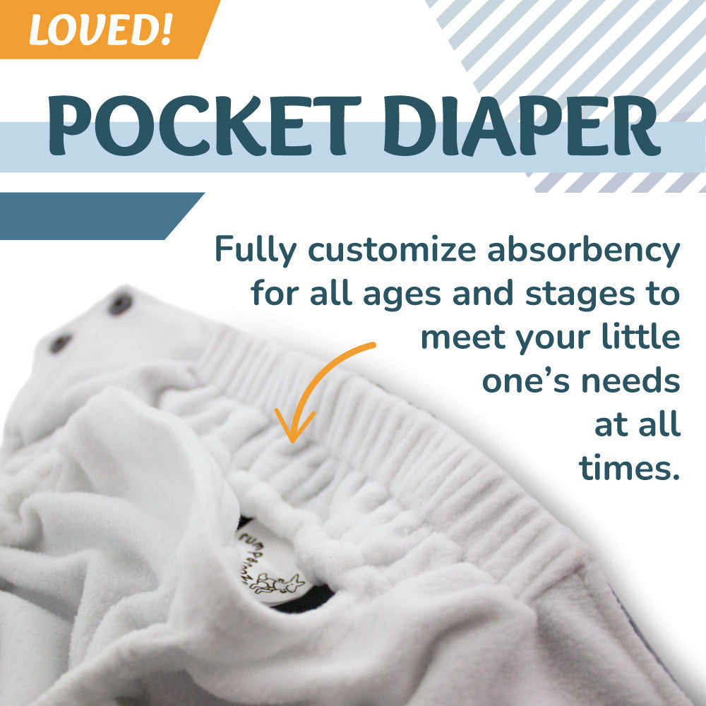 Rumparooz Stay Dry G3 One Size Pocket Cloth Diaper - Finn