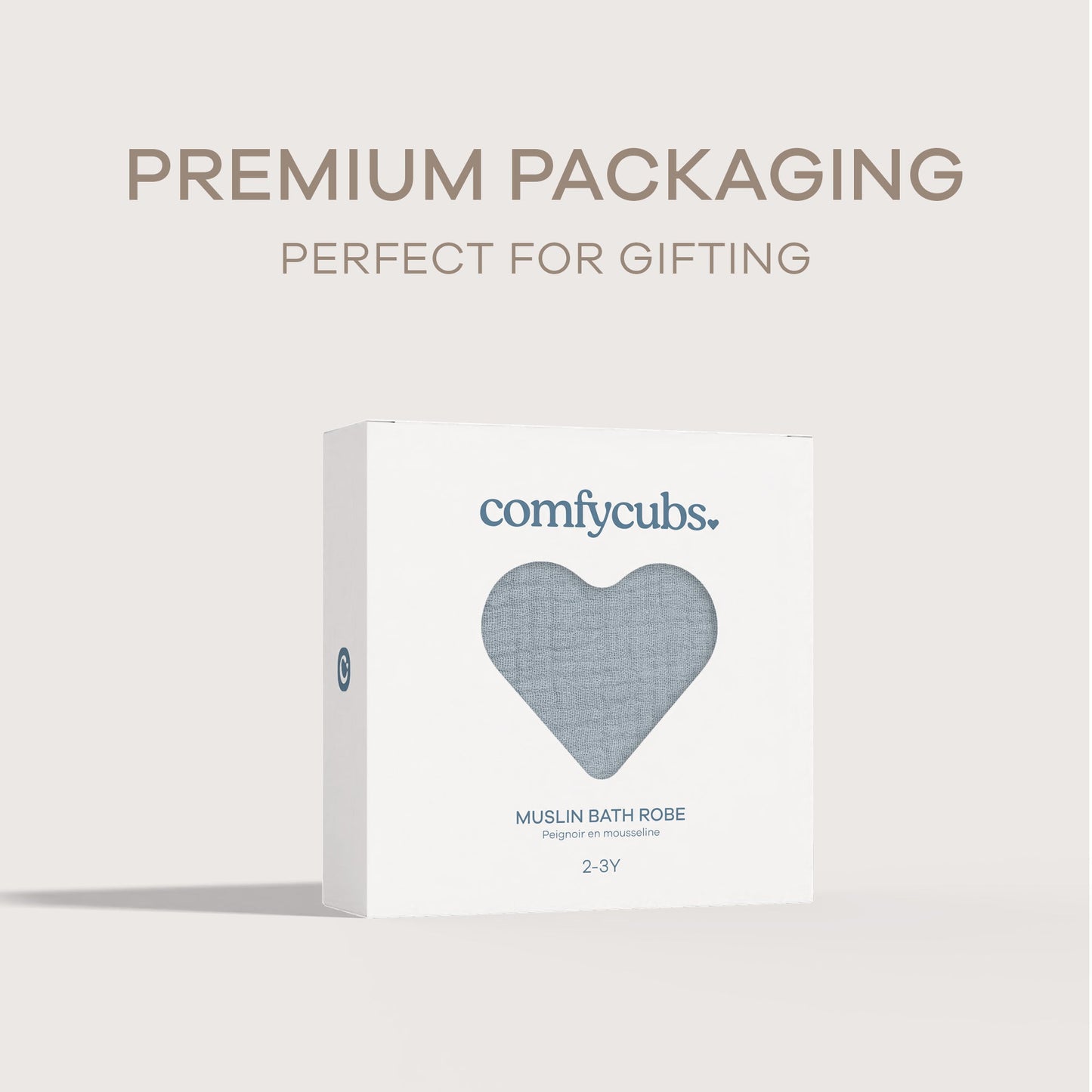 Muslin Bath Robe for Kids in Pacific Blue