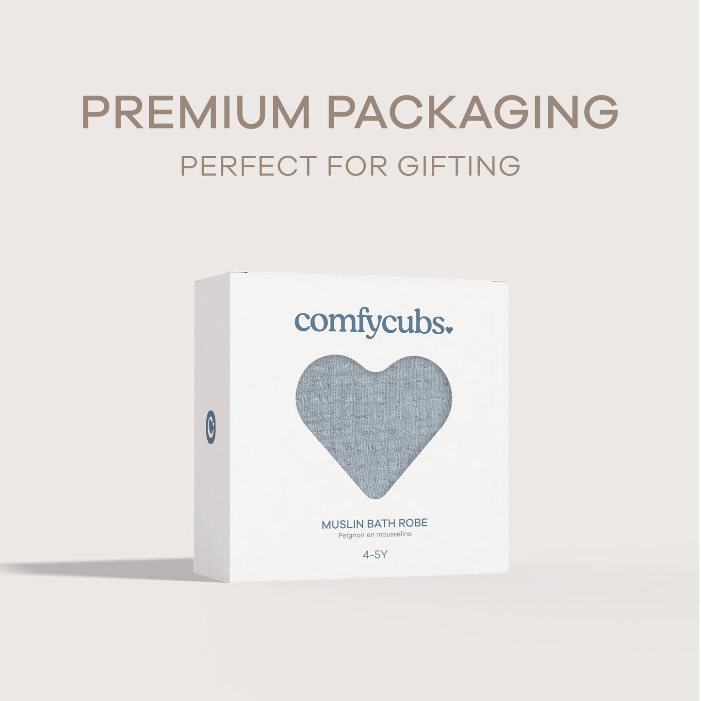 Muslin Bath Robe for Kids in Pacific Blue