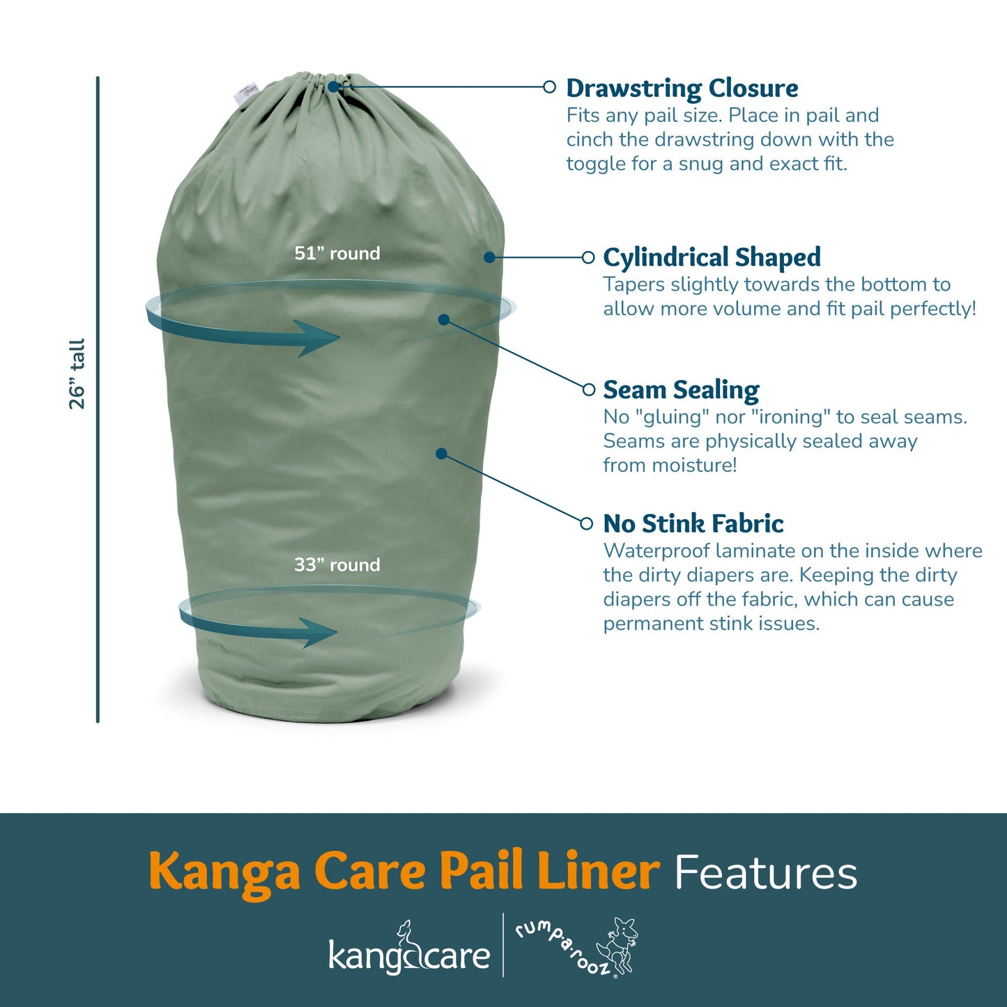 Kanga Care Pail Liner - Aquarius