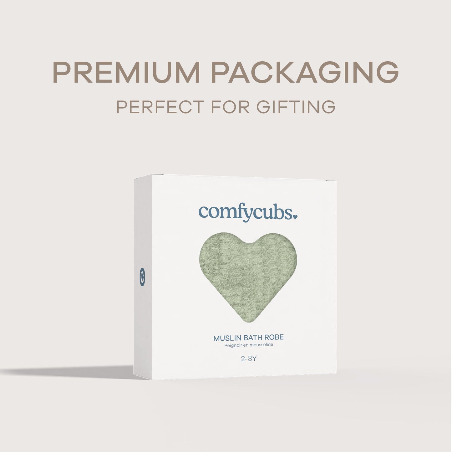 Muslin Bath Robe for Kids in Sage