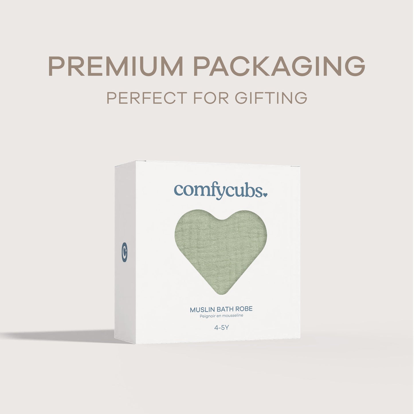 Muslin Bath Robe for Kids in Sage