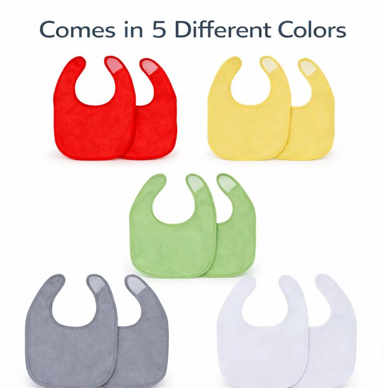 Primo Passi - Stay Dry Cotton Bib, 10Pk, Neutral