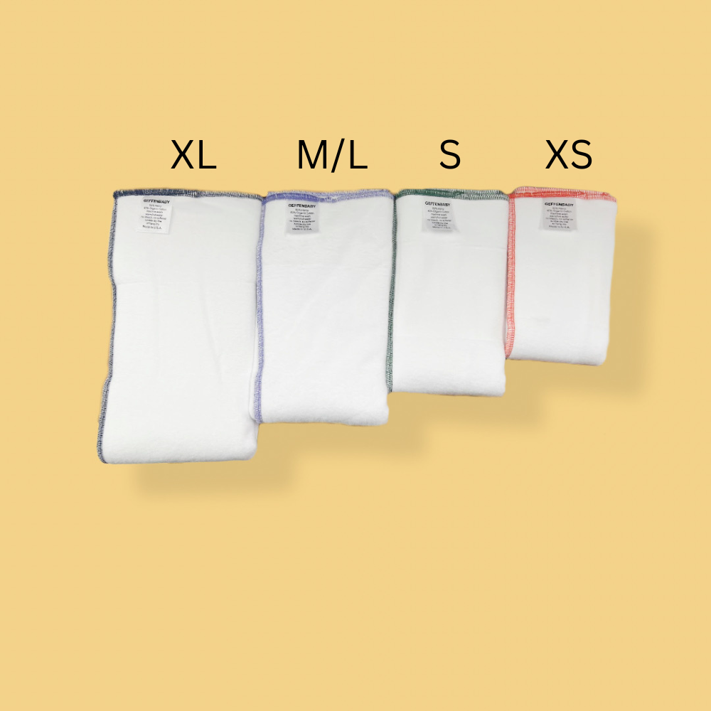Cloth Diaper Prefolds | Fleece Hemp / Organic Cotton