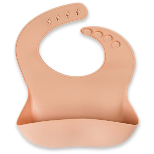 Apricot Silicone Baby Bib