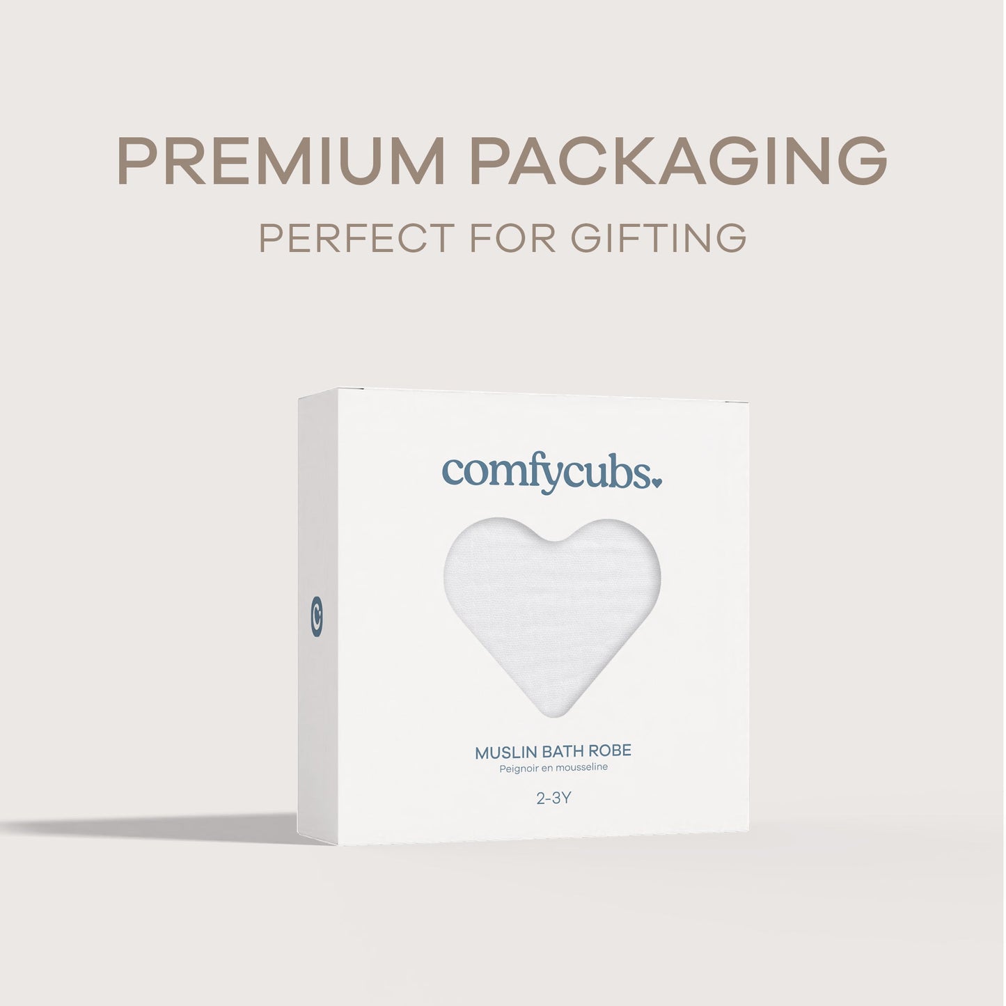 Muslin Bath Robe for Kids in White