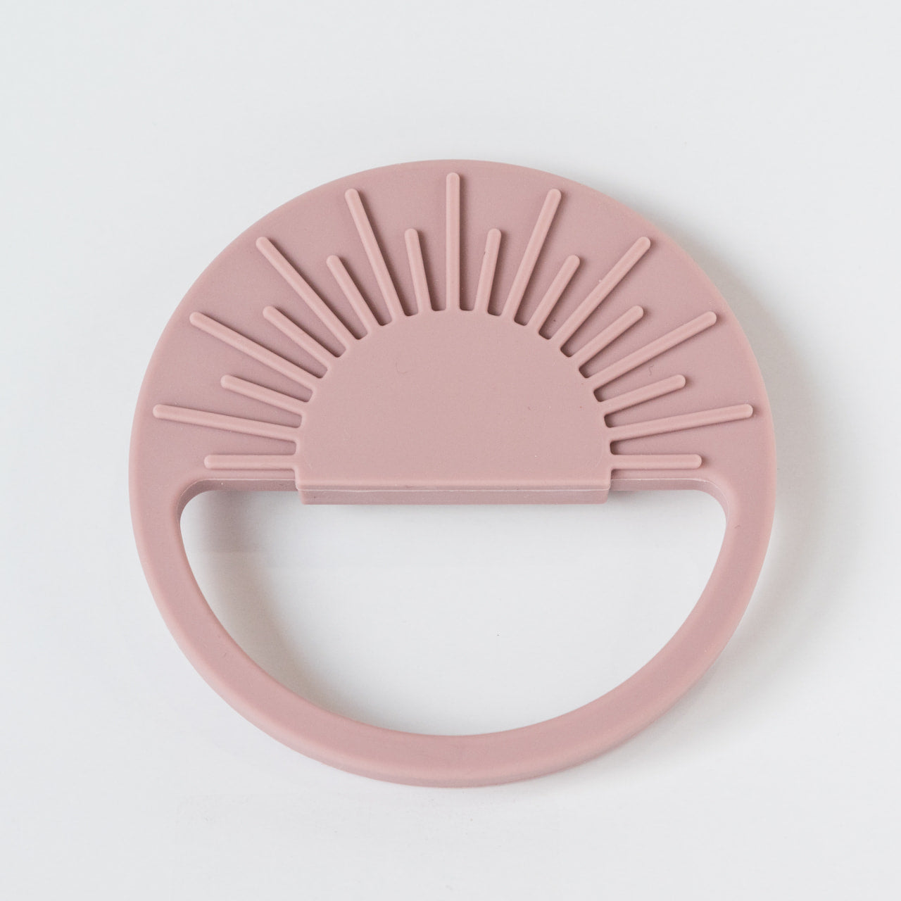 Light Rose Sunburst Teething Toy