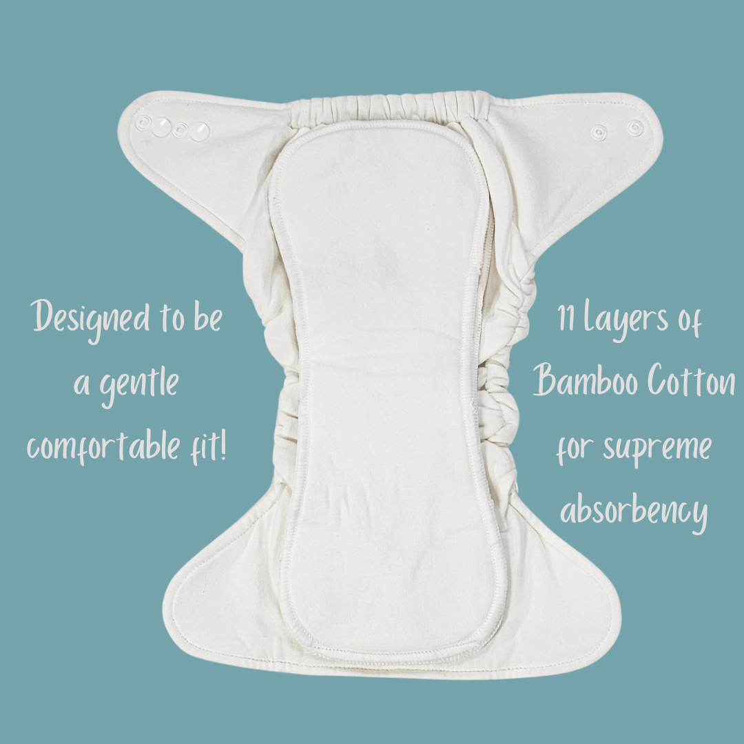 The Absorber One Size + Fitted Diaper by Happy BeeHinds