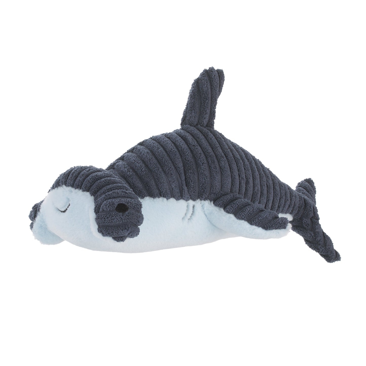 Explore Dream Discover Navy, and Light Blue Hammerhead Shark Shaped Plush Stuffed Animal