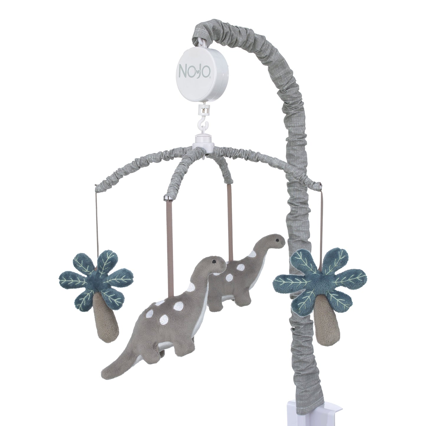 Baby-Saurus Gray Brontosaurus and Palm Tree Musical Mobile