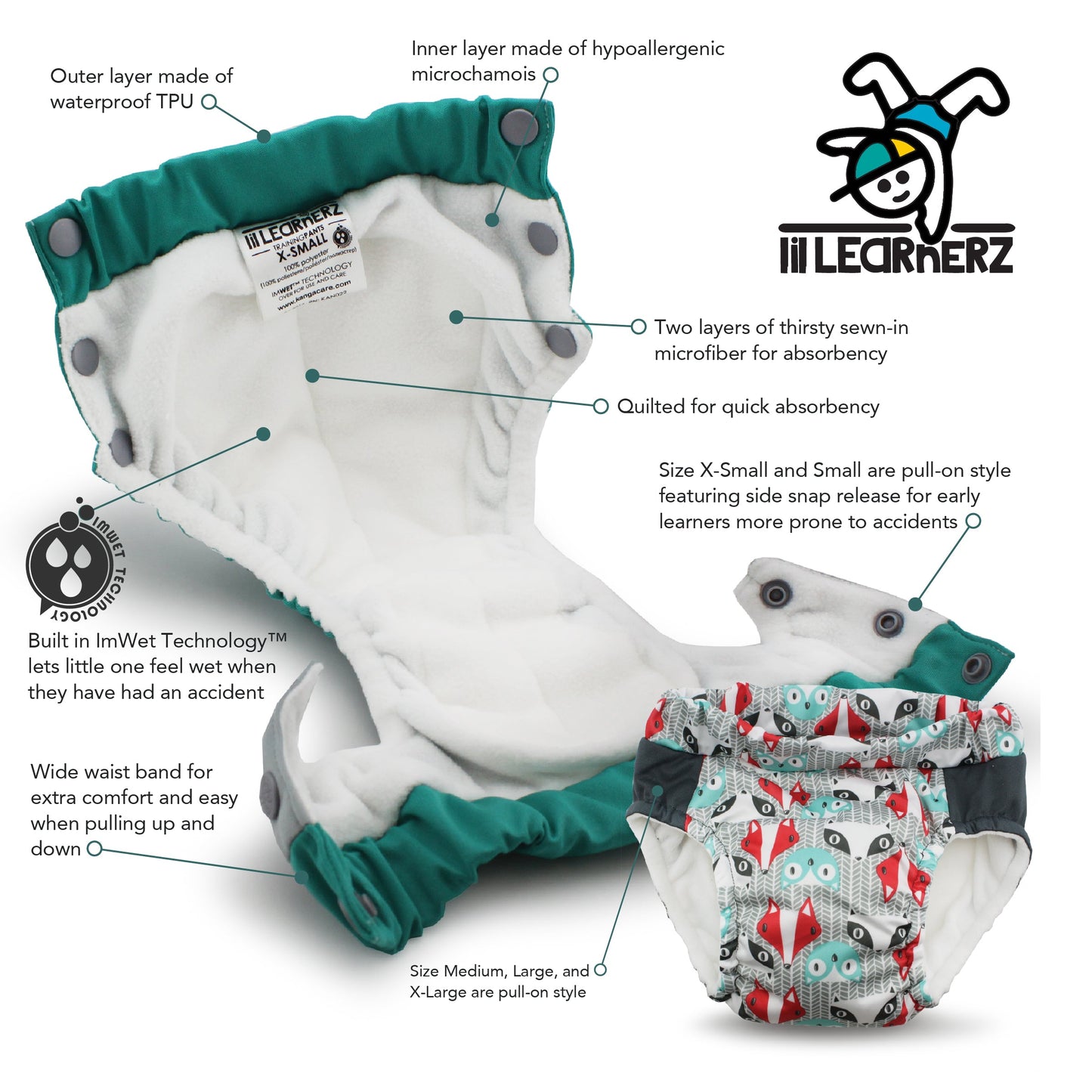 Lil Learnerz Training Pants (2pk) - Tula + Kanga Care :: Wander